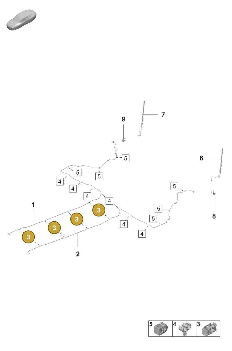 PAB611797 — Porsche Taycan Sport Turismo (2023-2025) diagram p56604020, position 3