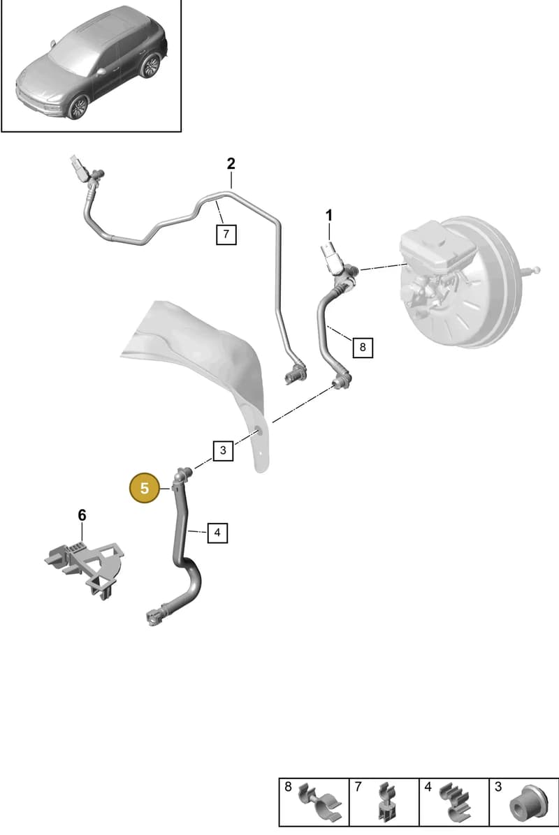 PAB61193170 — Porsche Cayenne (2017-2023) diagram p51604050, position 5
