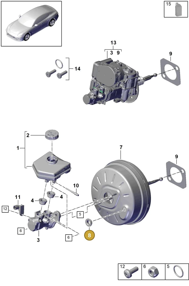 PAB612250 — Porsche Panamera (2016-2020) diagram p49604000, position 8