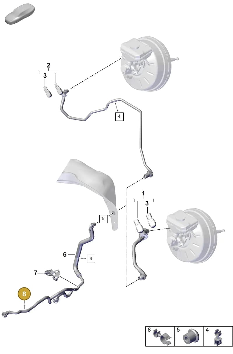 PAB61279701 — Porsche Cayenne Coupe (2023-2023) diagram p60604500, position 8