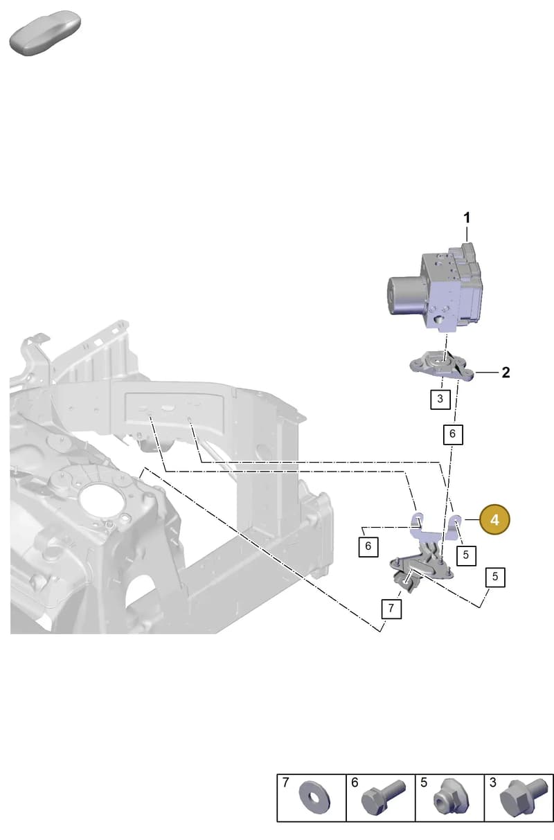 PAB614125 — Porsche Cayenne Coupe (2023-2023) diagram p60605000, position 4
