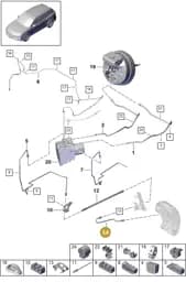 PAB61416100 Porsche Brake Line