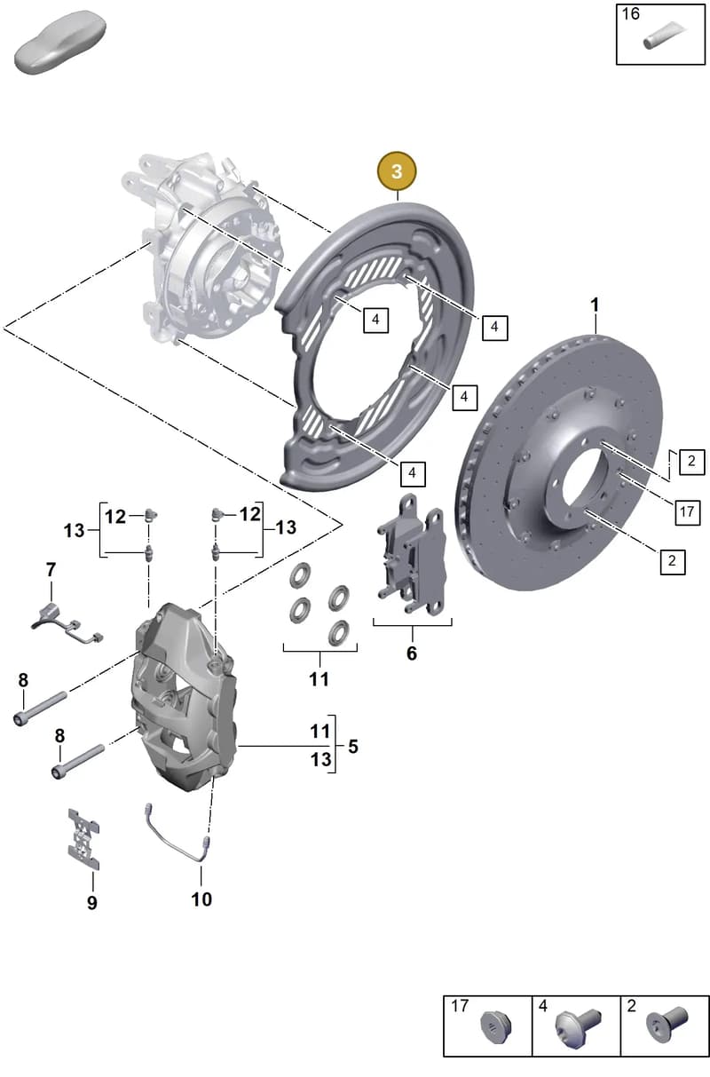 PAB61561202 — Porsche Cayenne Coupe (2023-2023) diagram p60603300, position 3