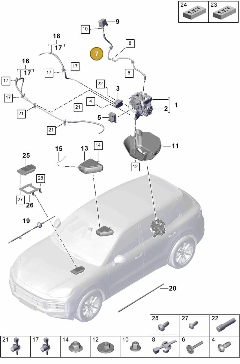 PAB616091 — Porsche Cayenne Coupe (2023-2023) diagram p60504000, position 7