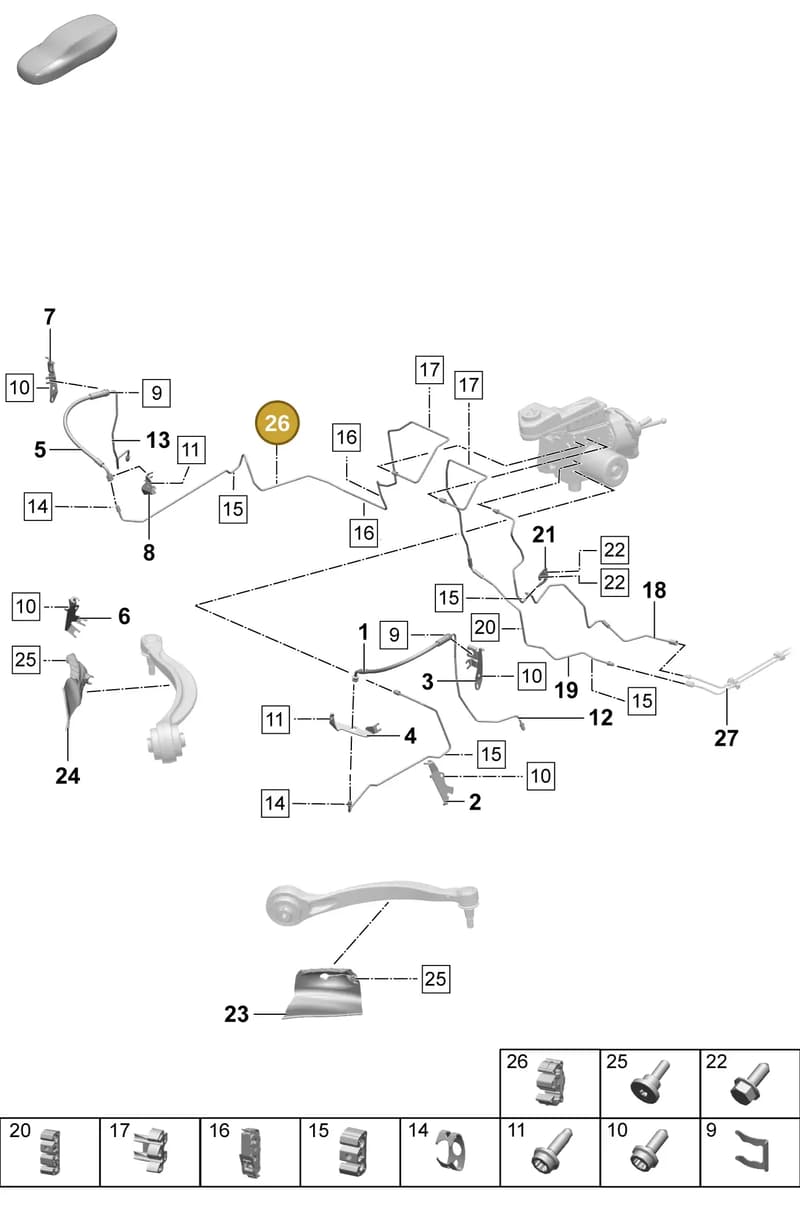PAB61673900 — Porsche Macan (2024-2024) diagram p61604010, position 26