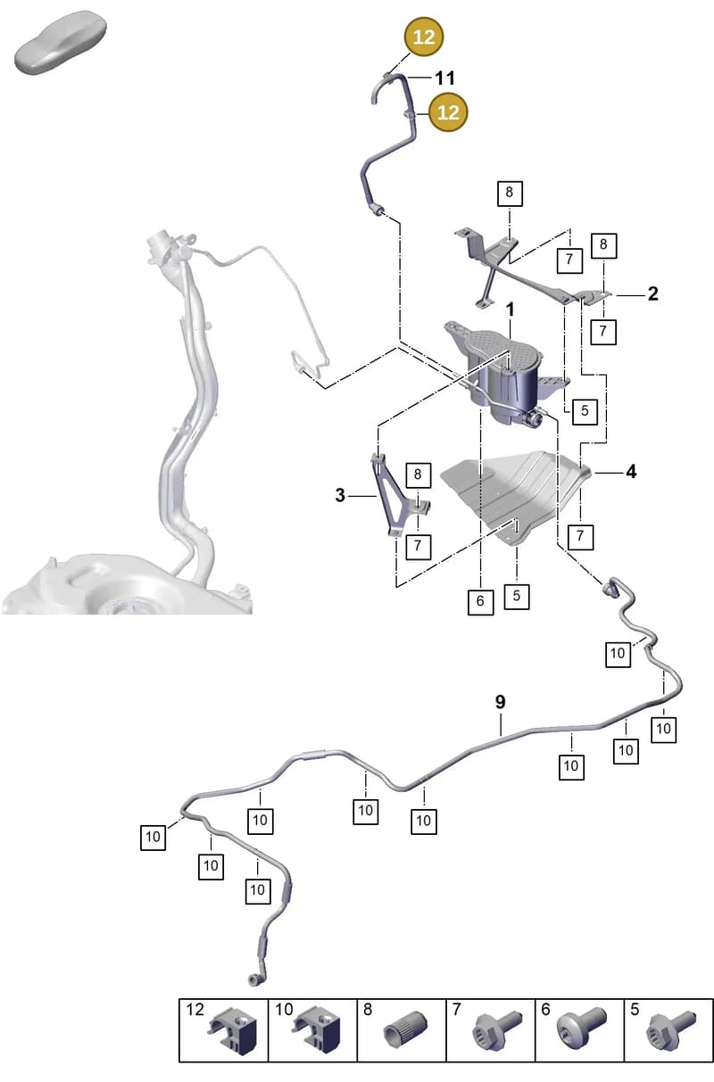 PAB72169700 — Porsche Cayenne Coupe (2023-2023) diagram p60201200, position 12