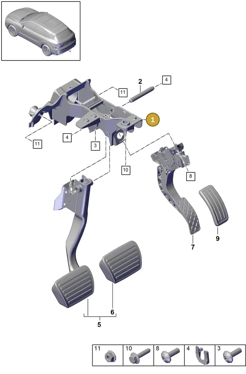 PAB723117 — Porsche Cayenne (2017-2023) diagram p51702050, position 1