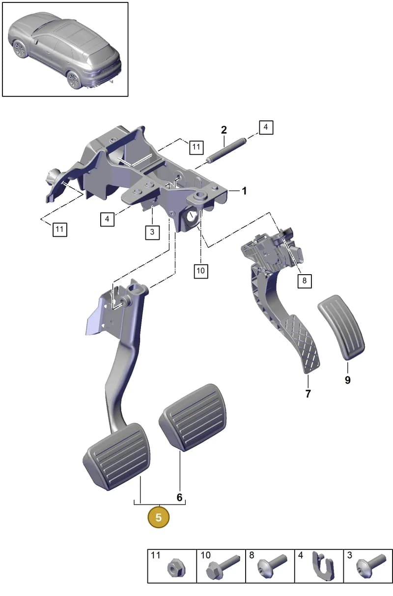 PAB72314010 — Porsche Cayenne (2017-2023) diagram p51702050, position 5
