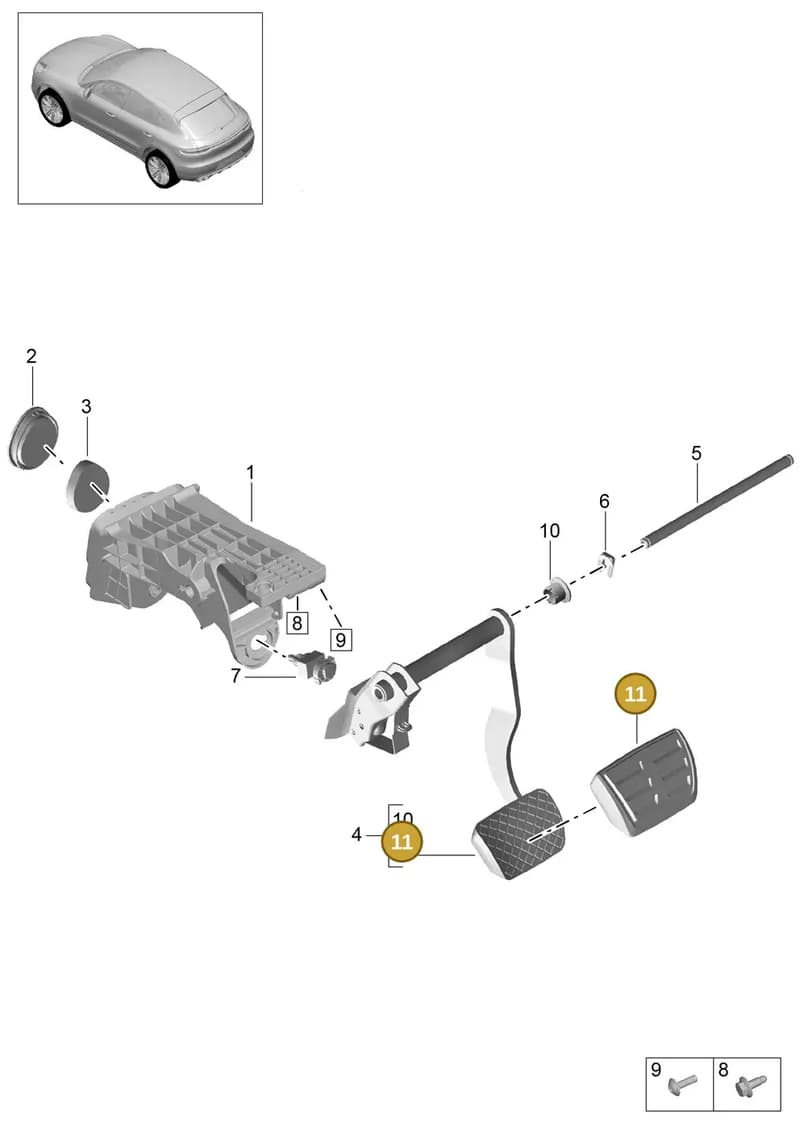 PAB723173 — Porsche Macan (2018-2022) diagram p52702000, position 11