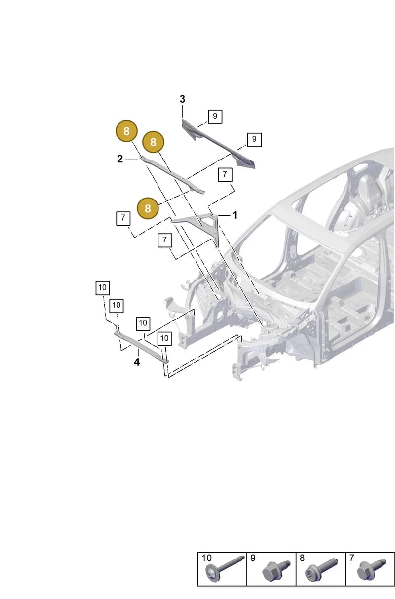 PAB801287GRV — Porsche Cayenne (2017-2023) diagram p51801010, position 8