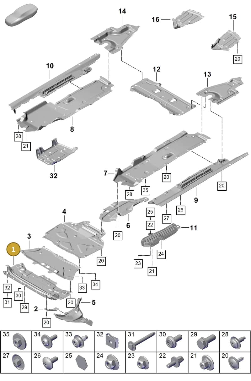 PAB801839 — Porsche Cayenne Coupe (2023-2023) diagram p60801700, position 1
