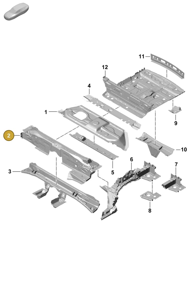 PAB802081GRV — Porsche Cayenne Coupe (2023-2023) diagram p60801250, position 2