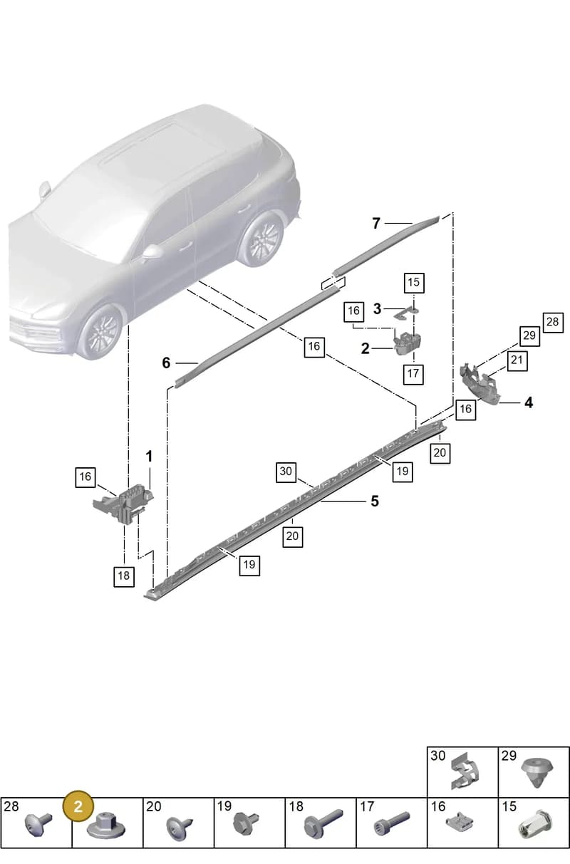 PAB80284700 — Porsche Cayenne Coupe (2023-2023) diagram p60810200, position 2