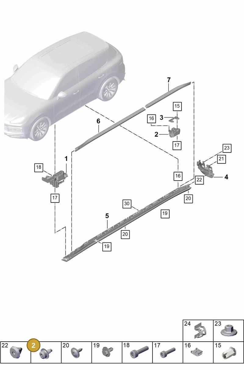 PAB80284800 — Porsche Cayenne Coupe (2023-2023) diagram p60810280, position 2