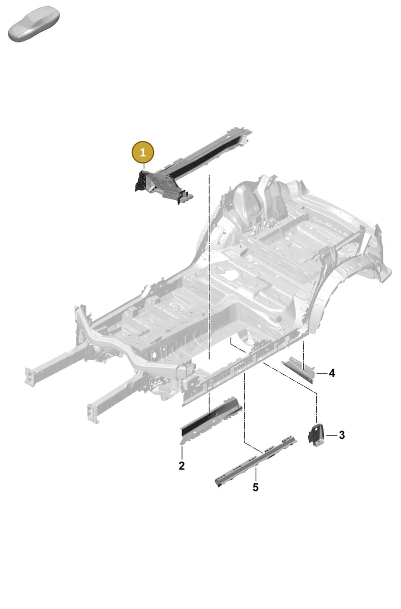 PAB803110GRV — Porsche Cayenne Hybrid Coupe (2023-) diagram p60801300, position 1