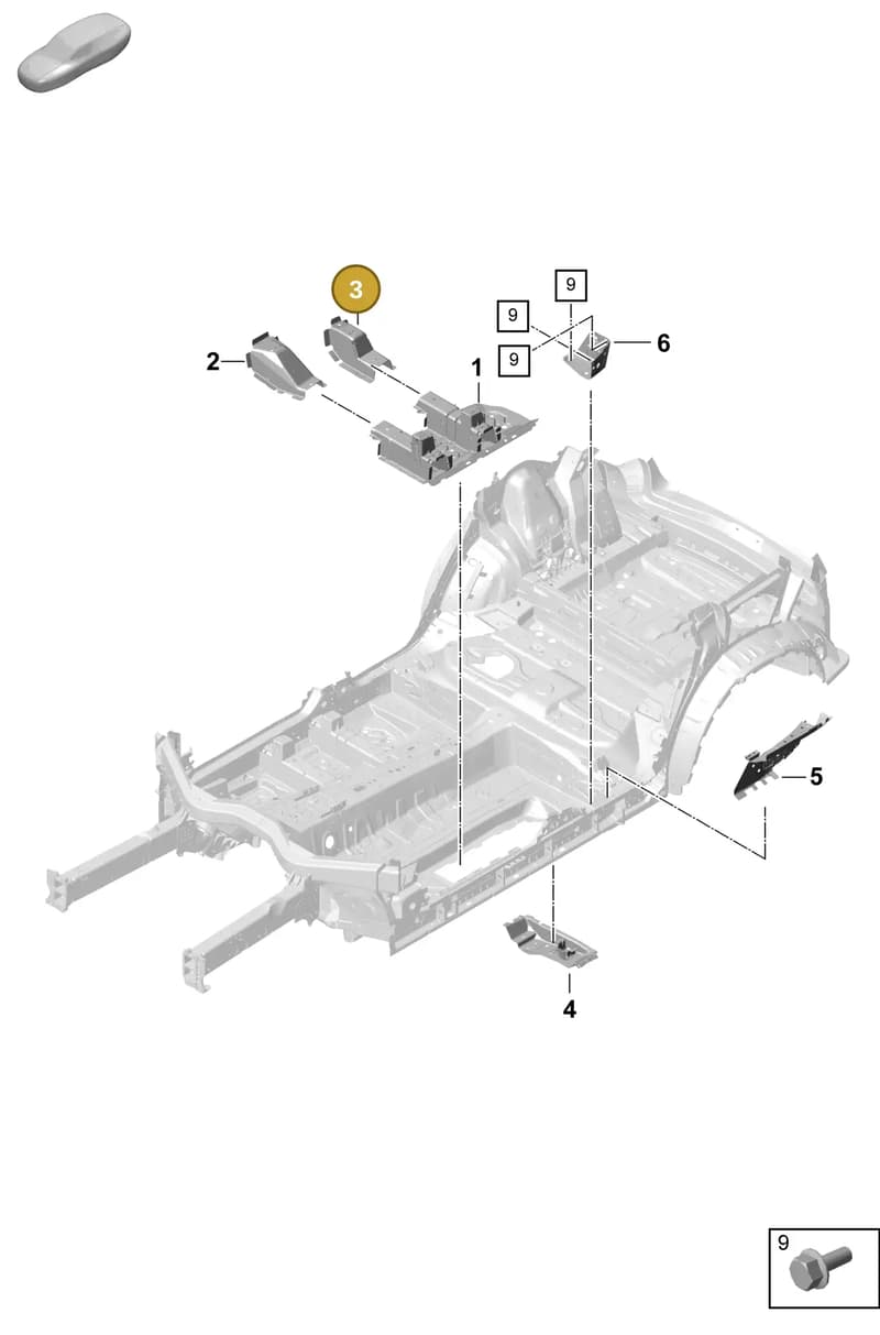 PAB803331GRV — Porsche Cayenne Hybrid Coupe (2023-) diagram p60801225, position 3