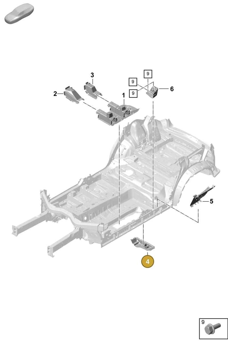 PAB803690GRV — Porsche Cayenne Coupe (2023-2023) diagram p60801225, position 4
