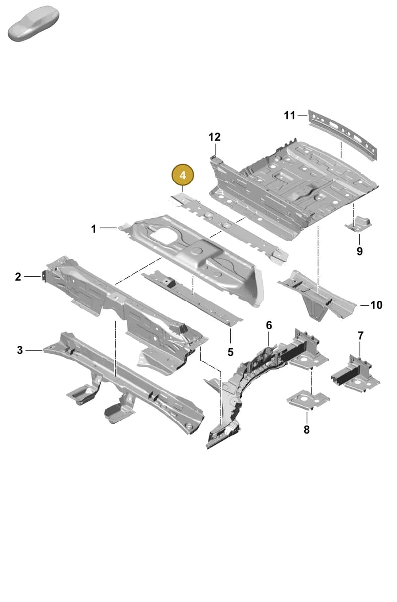 PAB804417GRV — Porsche Cayenne Coupe (2023-2023) diagram p60801250, position 4