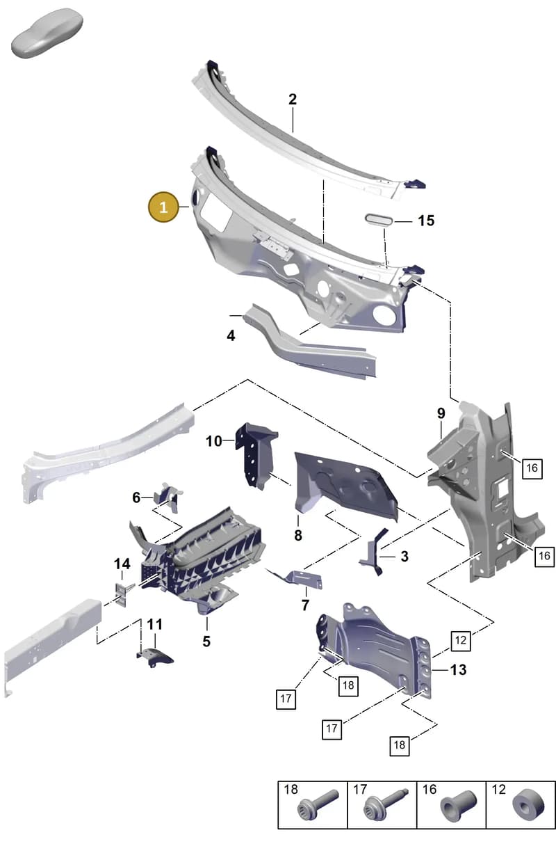 PAB805431AGRV — Porsche Cayenne Coupe (2023-2023) diagram p60801100, position 1