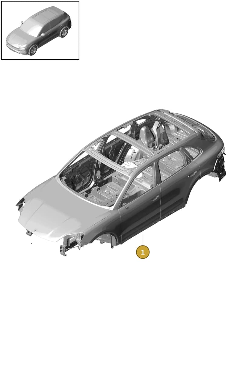 PAB805431BGRV — Porsche Cayenne (2017-2023) diagram p51801000, position 1