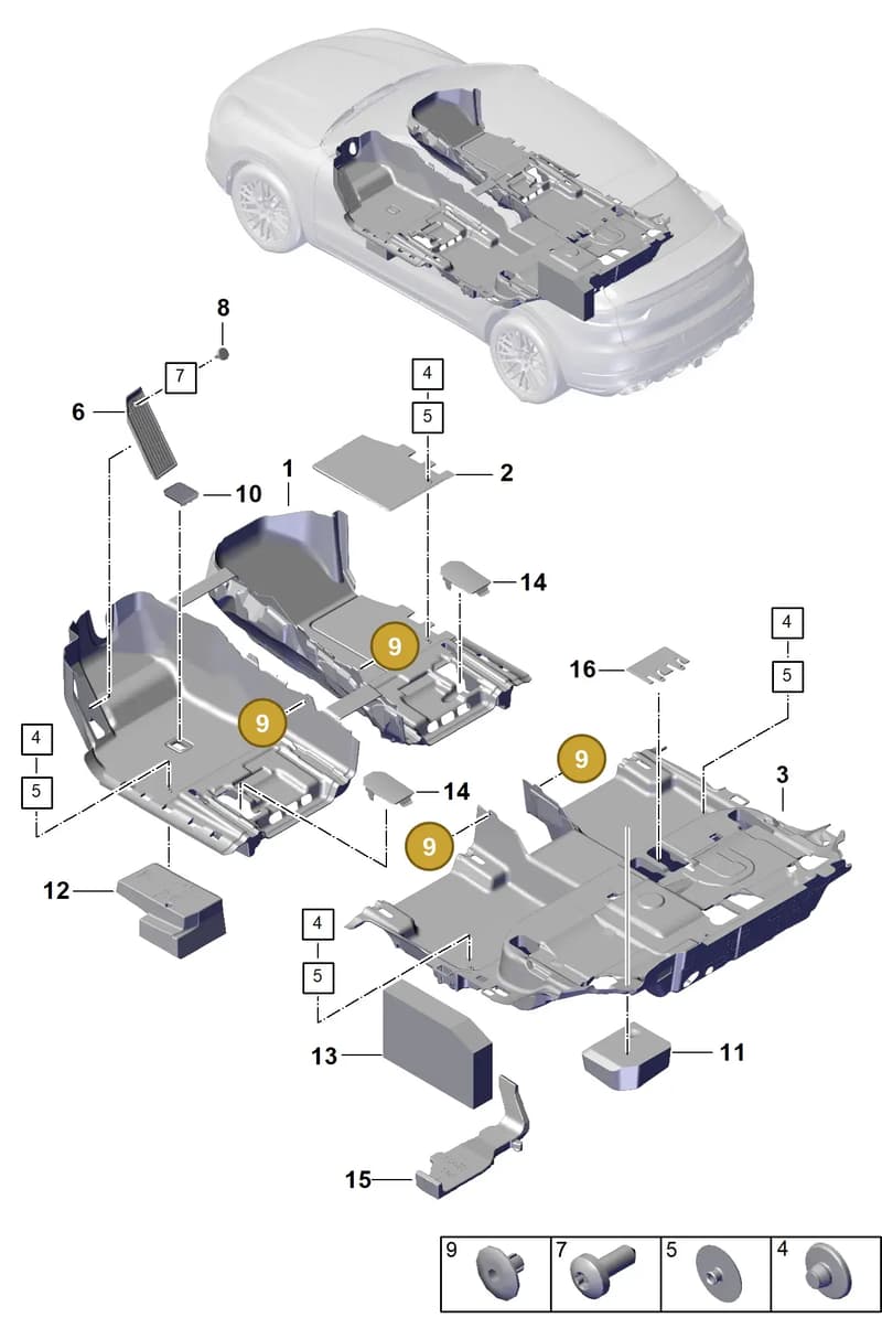 PAB80730000 — Porsche Cayenne Coupe (2023-2023) diagram p60807110, position 9