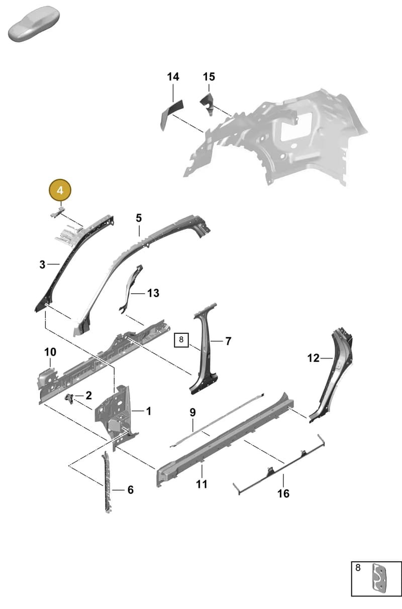 PAB809321 — Porsche Cayenne Coupe (2023-2023) diagram p60801510, position 4