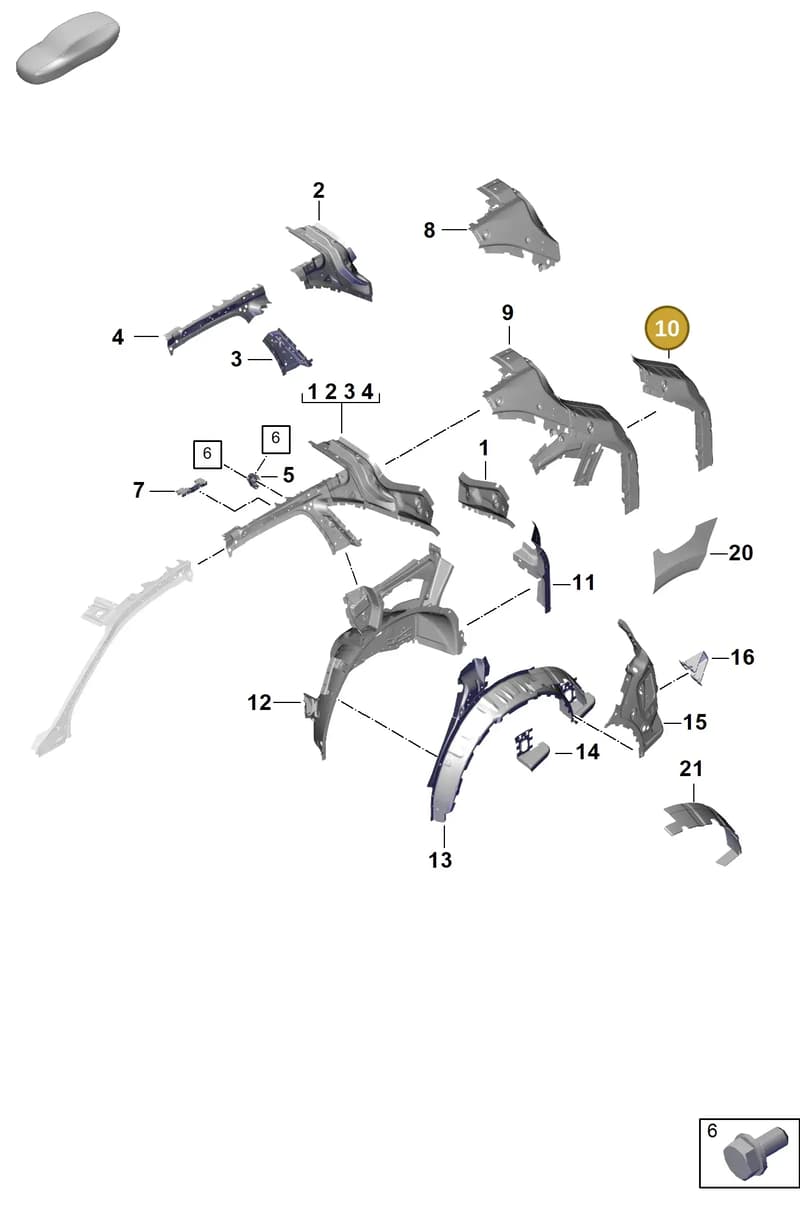 PAB809329AGRV — Porsche Cayenne Hybrid Coupe (2023-) diagram p60801520, position 10