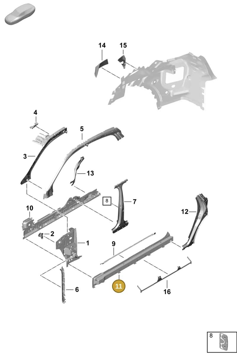 PAB809378AGRV — Porsche Cayenne Coupe (2023-2023) diagram p60801510, position 11