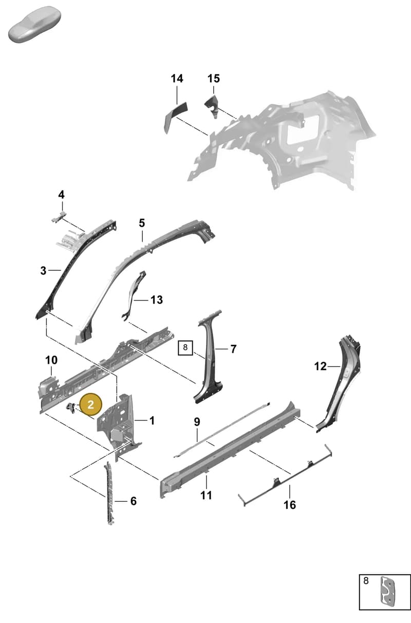 PAB81084500 — Porsche Cayenne Coupe (2023-2023) diagram p60801510, position 2