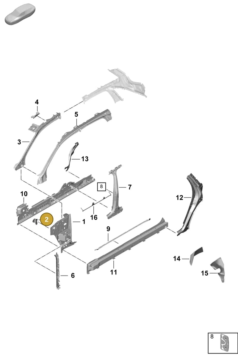 PAB81084500 — Porsche Cayenne Coupe (2023-2023) diagram p60801500, position 2