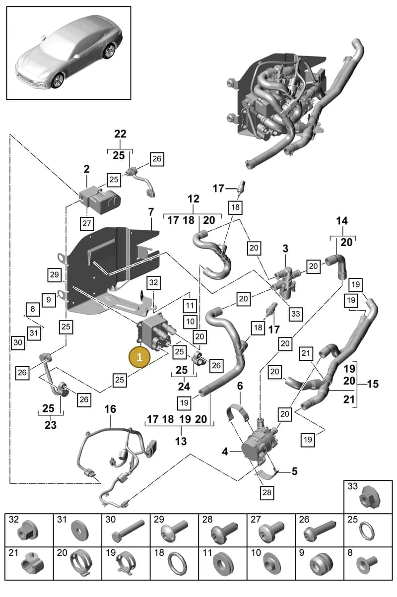 PAB816115 — Porsche Panamera (2016-2020) diagram p49815030, position 1