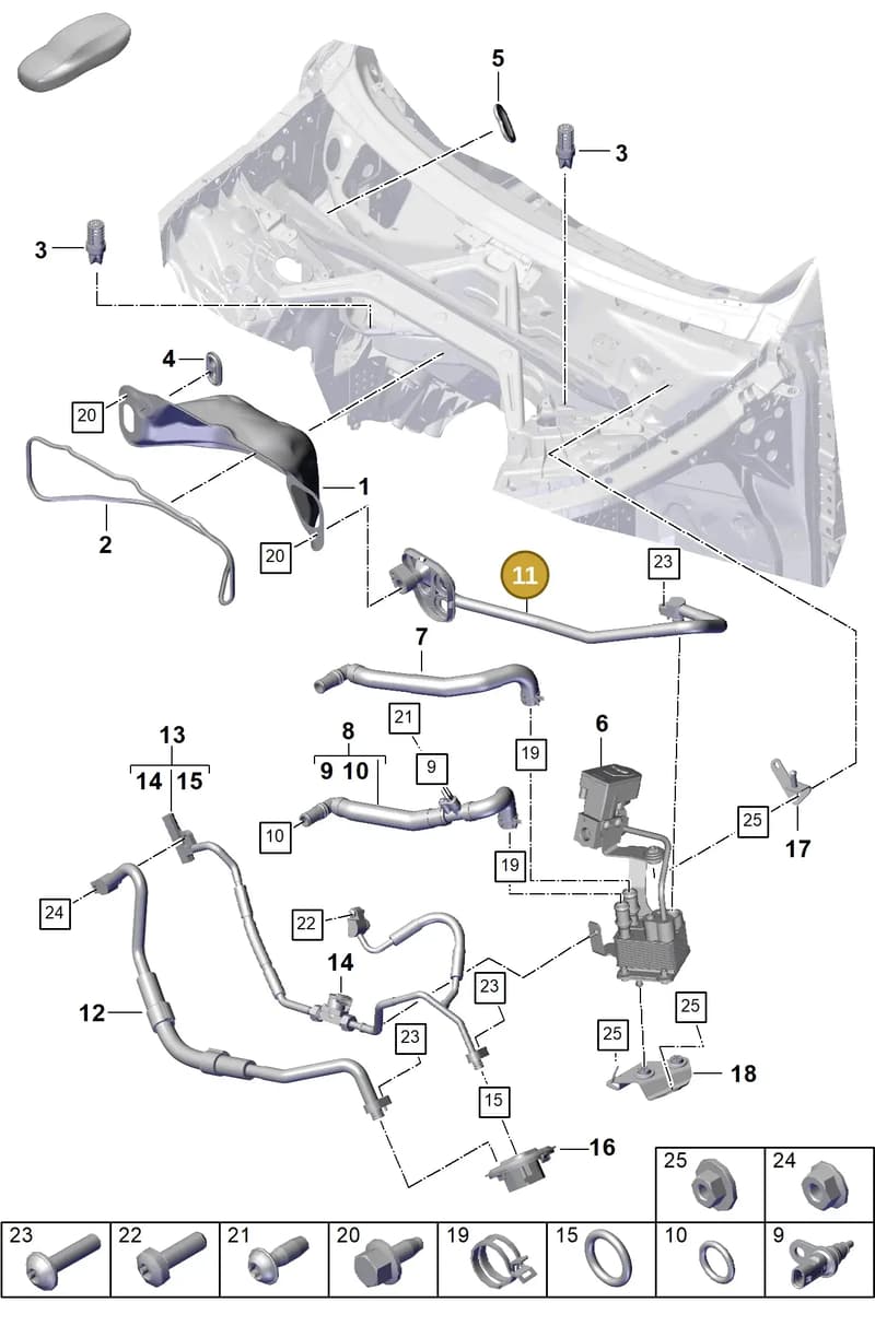 PAB81673550 — Porsche Cayenne Coupe (2023-2023) diagram p60815000, position 11