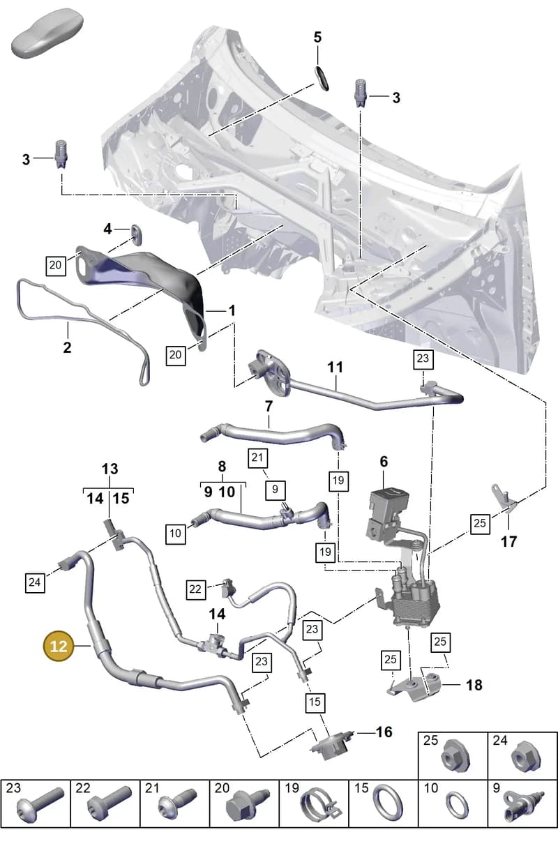 PAB81674060 — Porsche Cayenne Coupe (2023-2023) diagram p60815000, position 12
