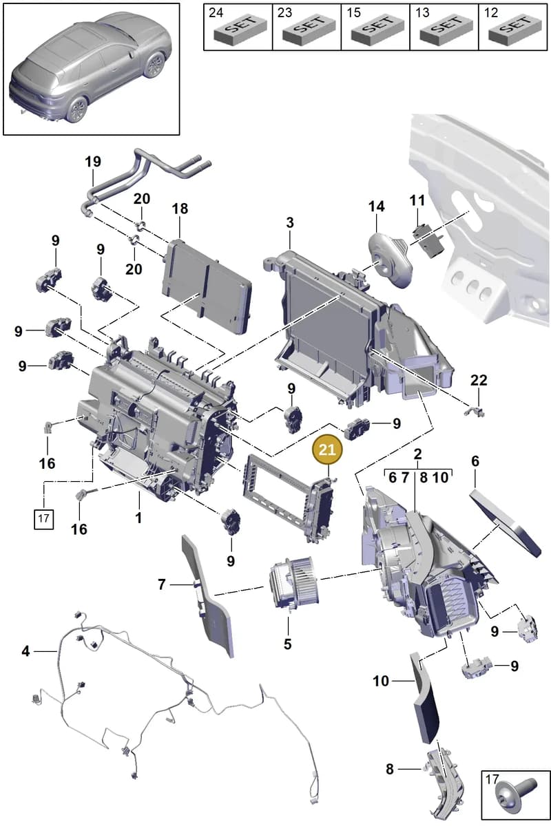 PAB819011 — Porsche Cayenne (2017-2023) diagram p51814000, position 21