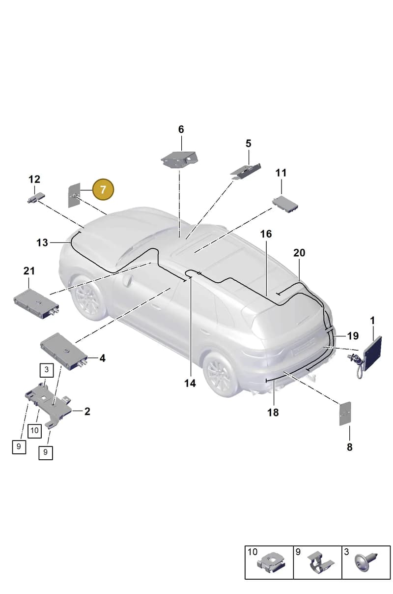 PAB819013B — Porsche Cayenne (2017-2023) diagram p51000001, position 7