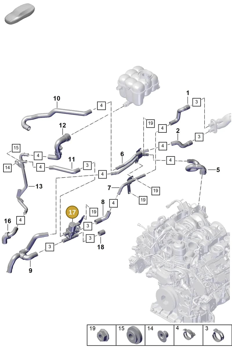PAB81906700 — Porsche Cayenne Coupe (2023-2023) diagram p60813250, position 17