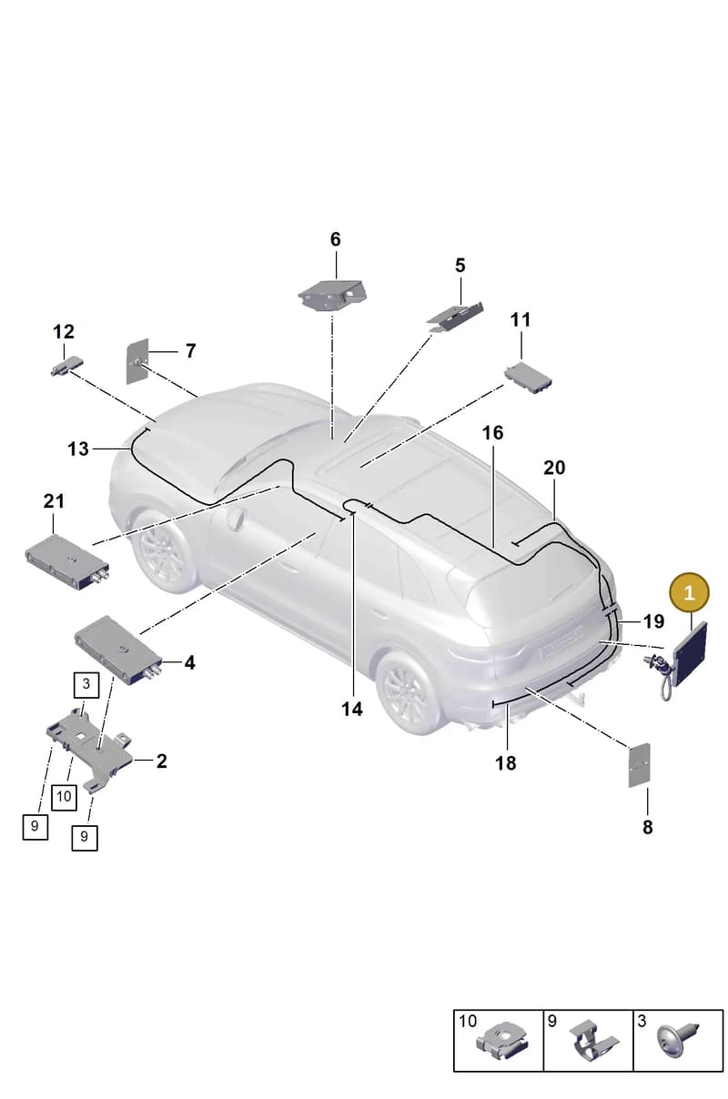 PAB81931450 — Porsche Cayenne (2017-2023) diagram p51000001, position 1