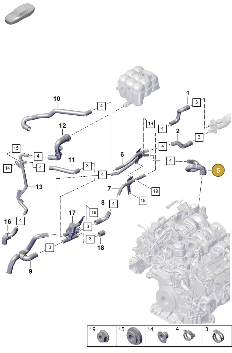 PAB819332 — Porsche Cayenne Coupe (2023-2023) diagram p60813250, position 5