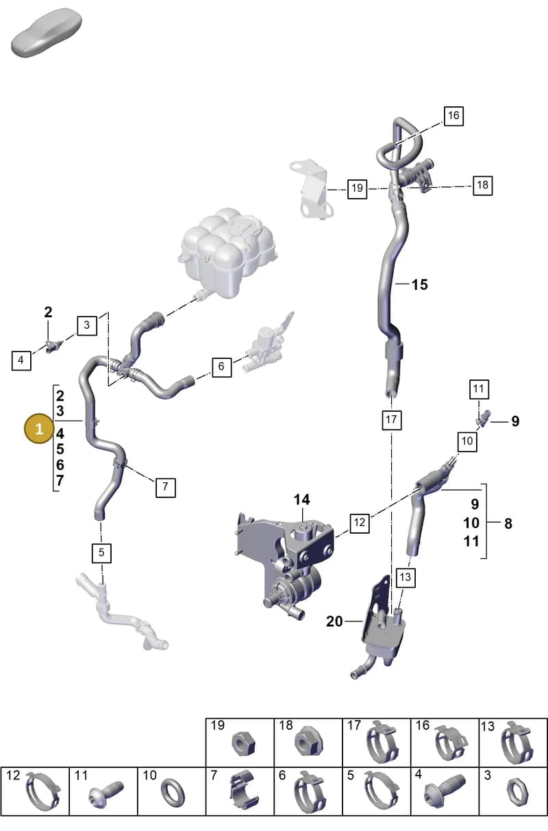 PAB819337B — Porsche Cayenne Coupe (2023-2023) diagram p60105380, position 1