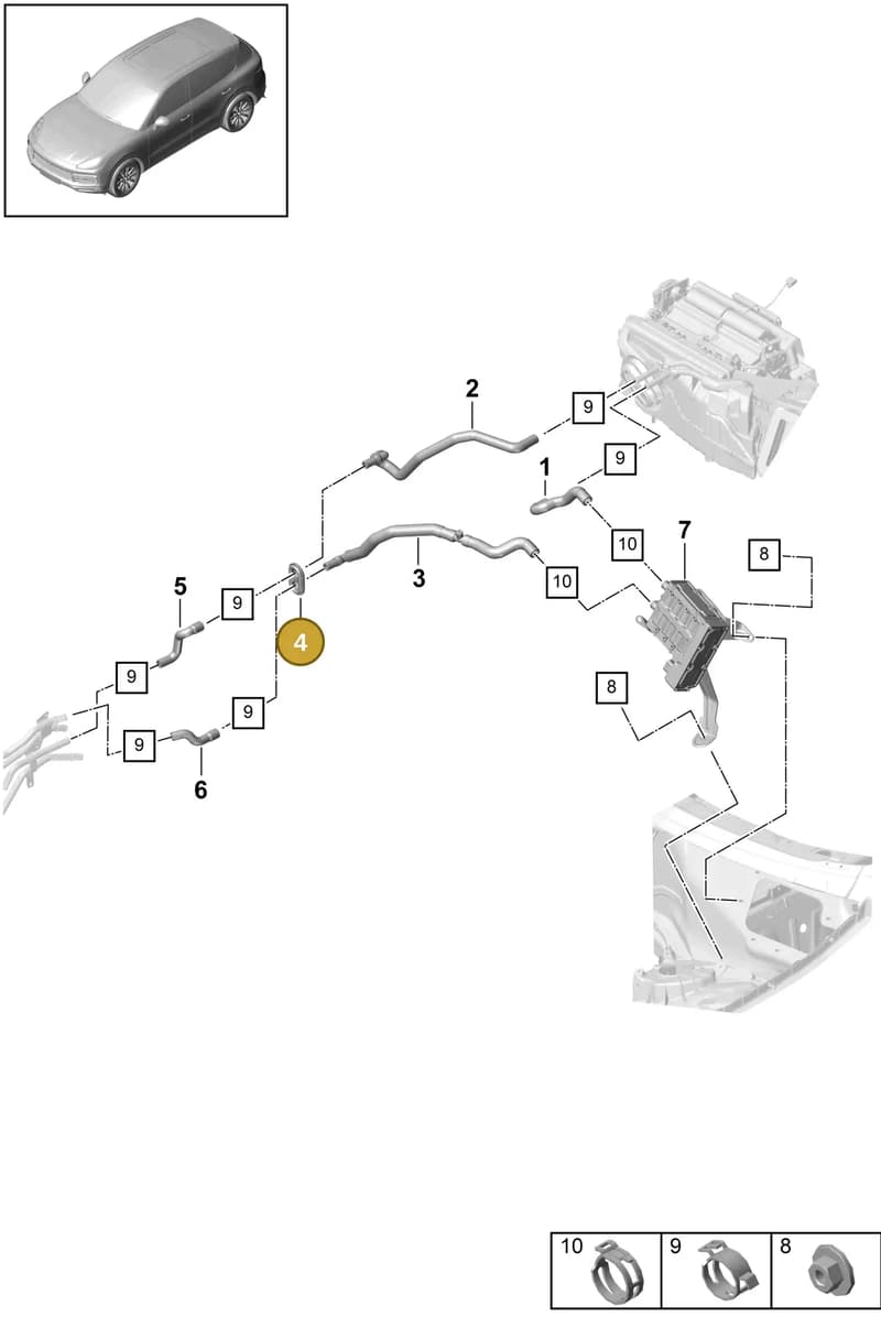 PAB81934500 — Porsche Cayenne (2017-2023) diagram p51815001, position 4
