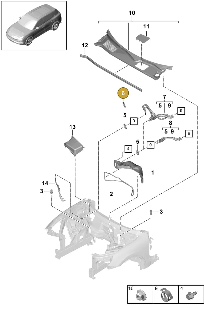 PAB81934520 — Porsche Cayenne (2017-2023) diagram p51813000, position 6