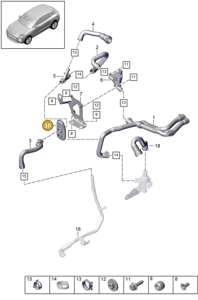 PAB81934550 — Porsche Macan (2018-2022) diagram p52813200, position 10