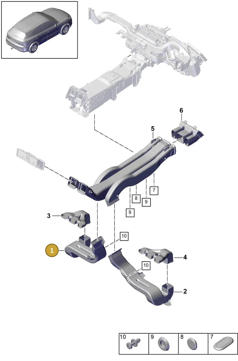 PAB819351 — Porsche Cayenne (2017-2023) diagram p51814010, position 1