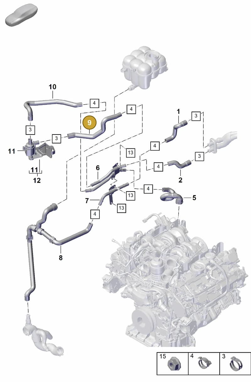 PAB81937200 — Porsche Cayenne Coupe (2023-2023) diagram p60813200, position 9