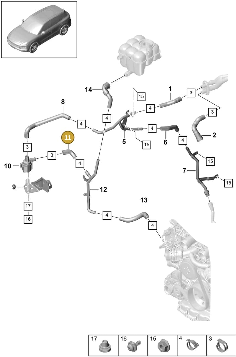 PAB81967400 — Porsche Cayenne (2017-2023) diagram p51813010, position 11