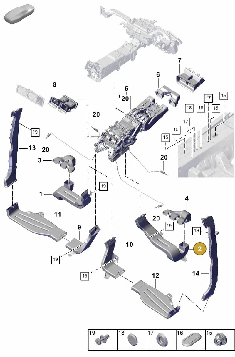 PAB819804A — Porsche Cayenne Coupe (2023-2023) diagram p60814250, position 2