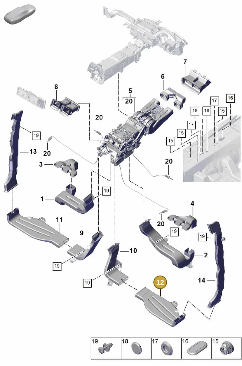 PAB819812A — Porsche Cayenne Coupe (2023-2023) diagram p60814250, position 12
