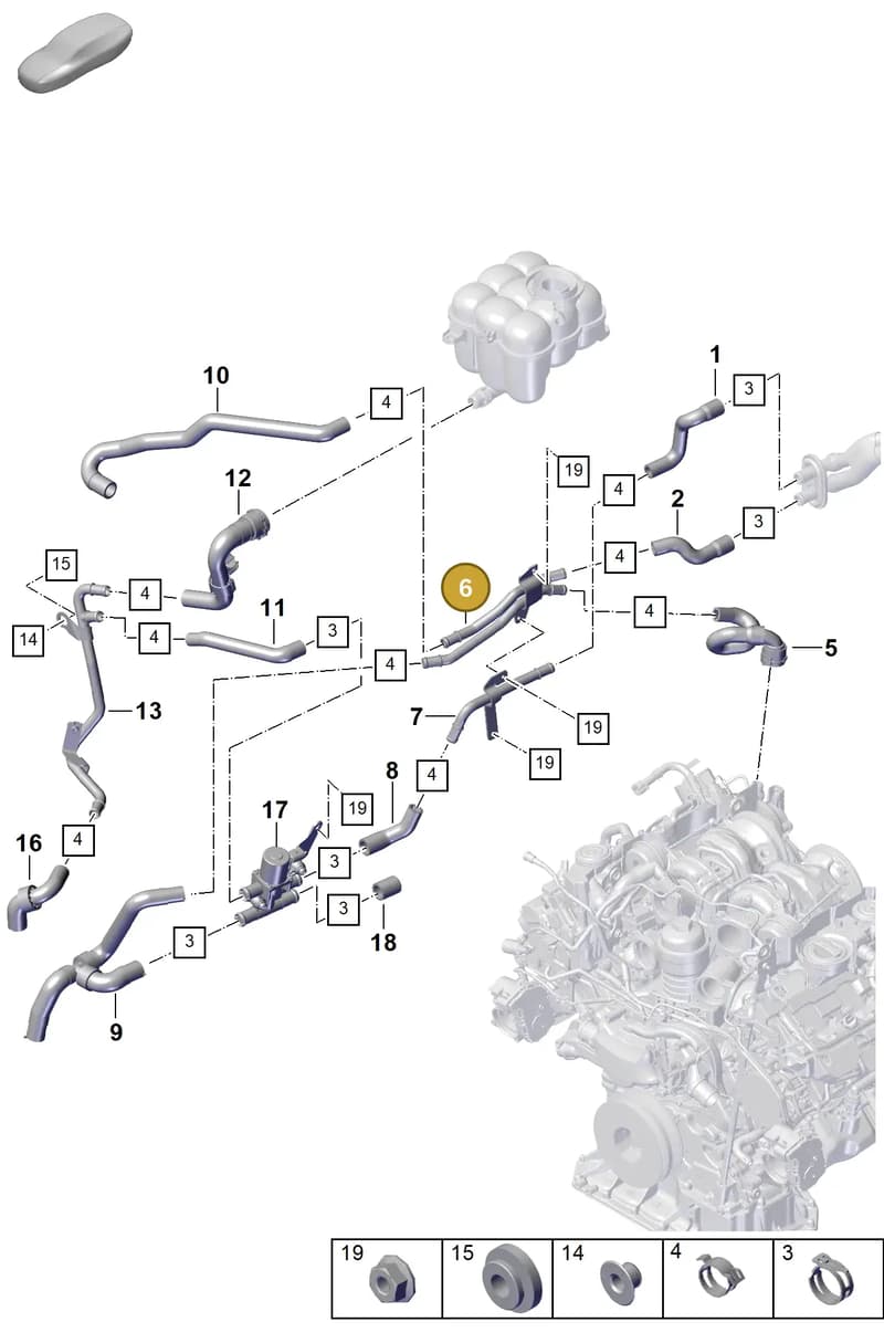PAB819857 — Porsche Cayenne Coupe (2023-2023) diagram p60813250, position 6