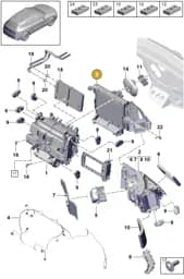 PAB820023 Porsche Evaporator Housing with Evaporator