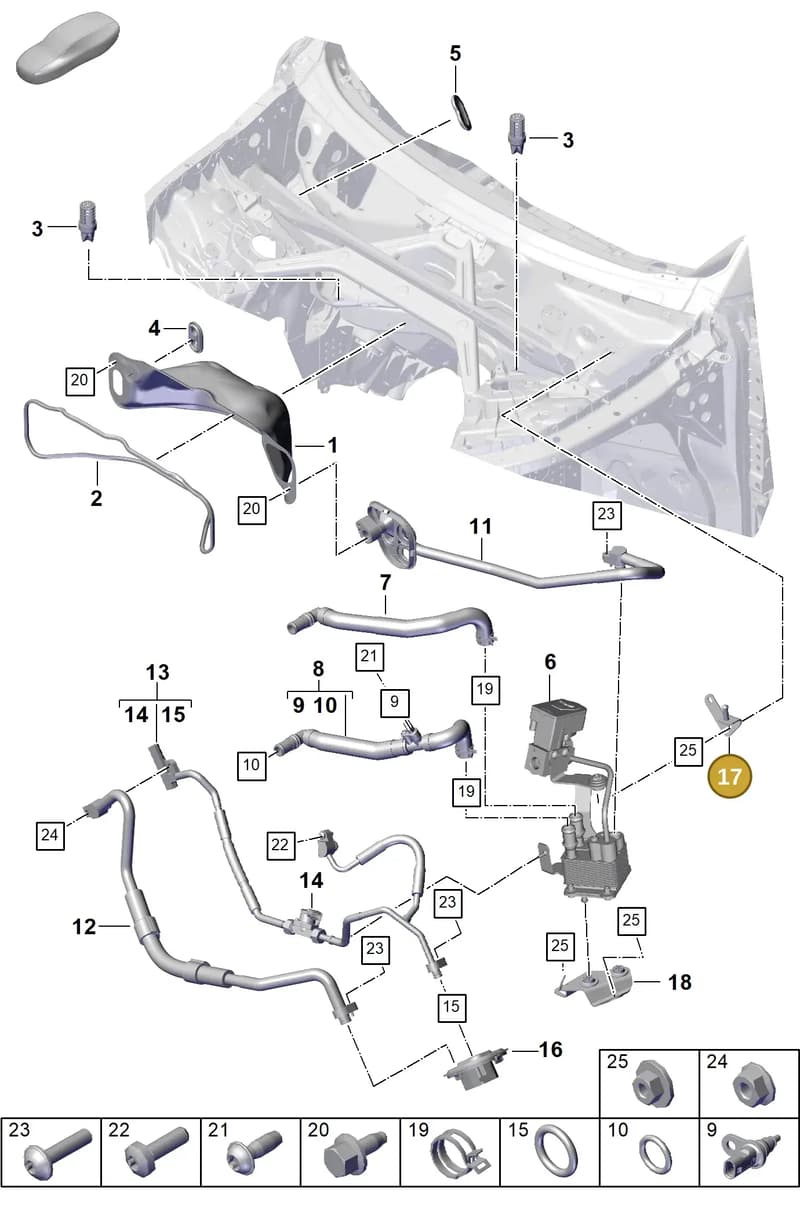 PAB82019500 — Porsche Cayenne Coupe (2023-2023) diagram p60815000, position 17